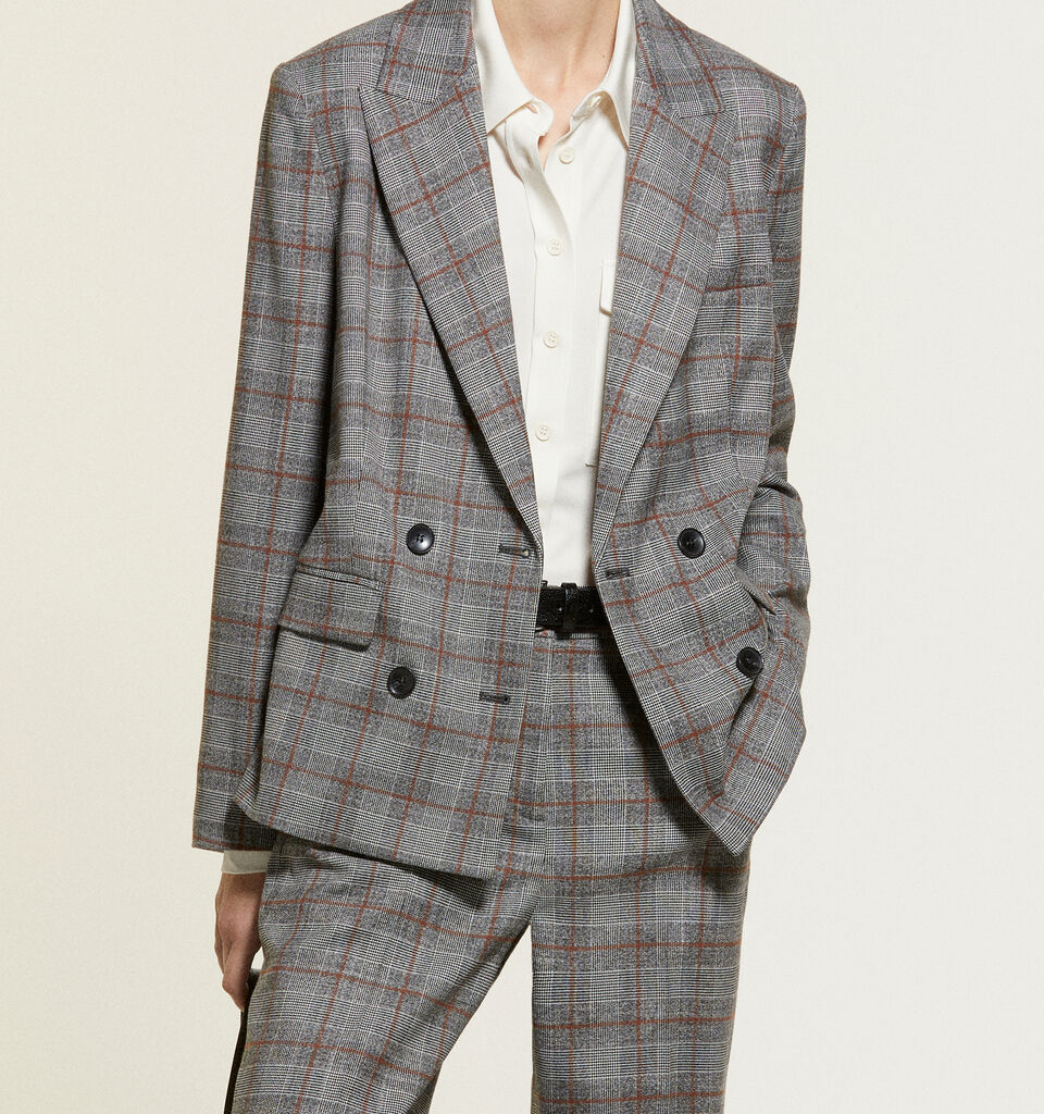 Karierter Flanellblazer - blazer für damen - Grau | Sisley image number 6